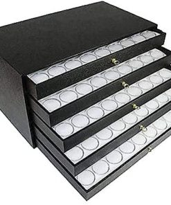B0046O4RV4 180 Gem Jar Storage Case Gemstones Jewelry Display Box