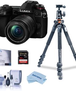 B08VS9S5NH Panasonic Lumix G9 4K Mirrorless Camera with Lumix G Vario 12-60mm f/3.5-5.6 Lens, Bundle with Vanguard Tripod Kit