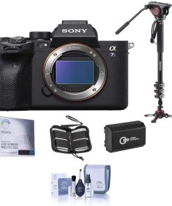 B08S6V43P4 Sony Alpha a7S III Mirrorless Digital Camera Body - Bundle with Manfrotto Aluminum Monopod, Extra Battery, Screen Protector, Memory Wallet, Cleaning Kit