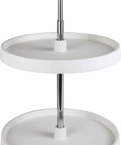 B007ZQNVX0 18" Diameter Round Plastic Lazy Susan Set with Twist and Lock Pole