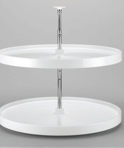 B003NGTSS8 32in Full Round Polymer Lazy Susan Set Almond