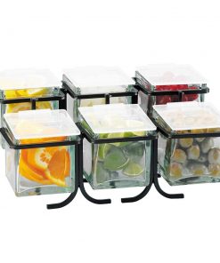 B0037XHLBI Cal-Mil 1809-13 Iron Glass Jar Display, 6, 14" Width x 9" Depth x 7" Height, Black