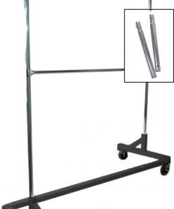B0067L2HVQ Only Hangers GR600EH-1 Extended Height Double-Rail Rolling Z Garment Rack with Nesting Black Base