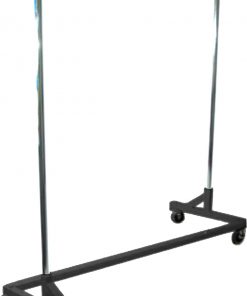 B007QC53E8 Only Hangers GR600 Heavy Duty 400lb Capacity Z Rack, 63" Length with Adjustable Height Chrome Uprights and Black Base with Commercial Grade Casters, One Rack