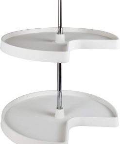 B007ZQHLEU 28" Diameter Kidney Plastic Lazy Susan Set with Twist and Lock Pole
