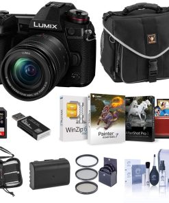 B08VSDCV1X Panasonic Lumix G9 4K Mirrorless Camera with Lumix G Vario 12-60mm f/3.5-5.6 Lens Bundle with Free Accessories & Mac Software Suite