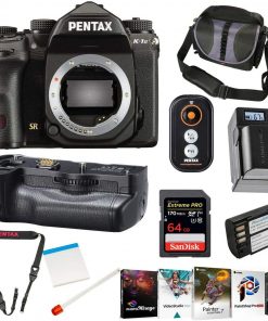 B08VW3MHLP Pentax K-1 Mark II DSLR Camera (Body Only) Bundle D-BG6 Battery Grip, Remote Control, Bag, Padded Strap, 64GB SD Card, Extra Battery and Accessories