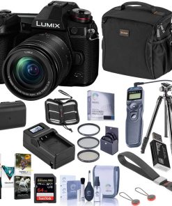 B08VSCNVW5 Panasonic Lumix G9 4K Mirrorless Camera with Lumix G Vario 12-60mm f/3.5-5.6 Lens Bundle with Premium Accessories
