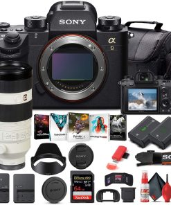 B08WYZ1N12 Sony Alpha a9 Mirrorless Digital Camera (Body Only) (ILCE9/B) + Sony FE 100-400mm Lens + 64GB Memory Card + NP-FZ-100 Battery + Corel Photo Software + Case + Card Reader + More (Renewed)