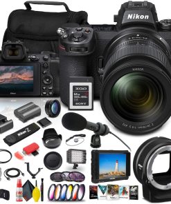 B08RZC32KF Nikon Z 6II Mirrorless Digital Camera 24.5MP with 24-70mm Lens (1663) + FTZ Mount + 4K Monitor + 64GB XQD Card + Pro Mic + Corel Software + Case + Filter Kit + More - International Model (Renewed)
