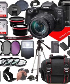 B08RLKQDR8 Canon EOS 90D DSLR Camera w/Canon EF-S 18-135mm f/3.5-5.6 is USM Zoom Lens Bundle + Case + 128GB Memory (28pc)