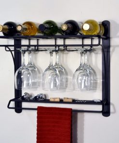 B009ZP5R8Q J&J Wire Wall Mount Wine Bar Rack