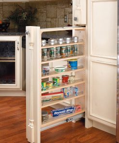 B002PEBOWM Rev-A-Shelf 6 in Tall Filler Organizer Pullout, Natural